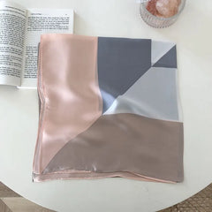 Color Panel Silk Scarf