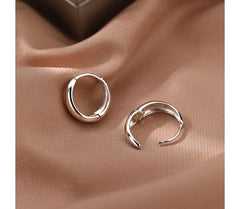 Polished Sterling Silver Hoop Earring (various designs)