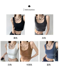 Side-Slit Skinny Crop Tank Top in 5 Colors