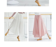 High Waist Plain Wide Leg Dance Pants