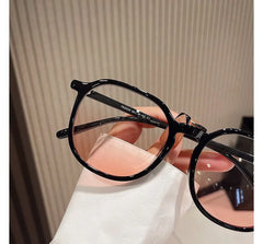 Round Blush Cheek Color Lens Glasses