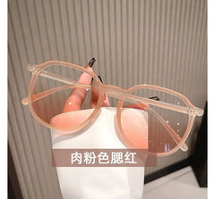 Round Blush Cheek Color Lens Glasses