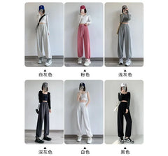High Waist Plain Drawstring Harem Sweatpants (Various Designs)