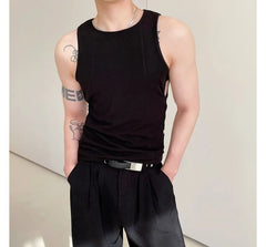 Plain Cutout Tank Top