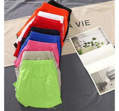 Drawstring Waist Plain Sweat Shorts