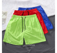 Drawstring Waist Plain Sweat Shorts