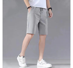 Drawstring Waist Plain Sweat Shorts