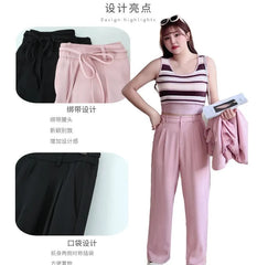 High Waist Plain Wide Leg Pants