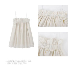 Square Neck Plain Frill Trim Flowy Cami Top