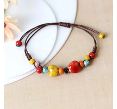 Ceramic Bead String Bracelet (various designs)