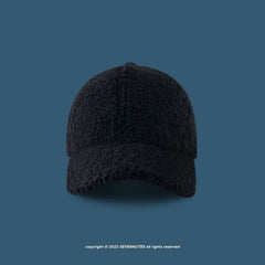 Plain Shearling Baseball Cap
