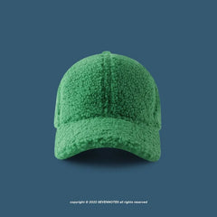 Plain Shearling Baseball Cap