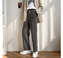Lightweight Straight-Cut Dress Pants