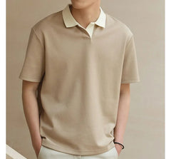 Contrast-Trim Short-Sleeve Polo Shirt