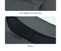Set: Long-Sleeve Scoop Neck Plain T-Shirt + Sports Bra Top