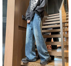 Mid Rise Wash Wide Leg Jeans