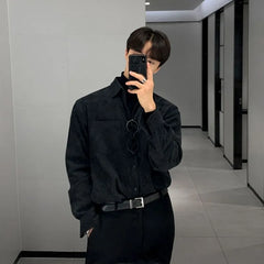 Plain Corduroy Oversize Shirt