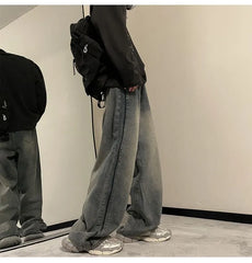 Mid Rise Washed Wide Leg Jeans