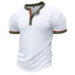 Short-Sleeve Contrast Trim Polo Top