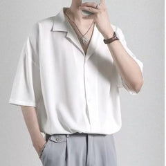 Short-Sleeve Plain Shirt