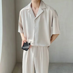 Short-Sleeve Plain Shirt