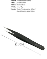 Stainless Steel False Eyelashes Tweezers (Various Designs)