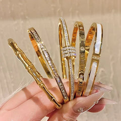 Rhinestone / Metallic Bangle