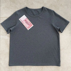 Short Sleeve Round Neck Plain T-Shirt