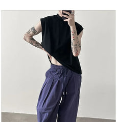 Mock Neck Plain Tank Top