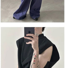 Mock Neck Plain Tank Top