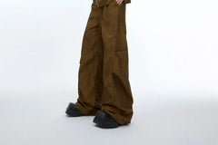 Hooded Zip Vest / High Waist Wide Leg Pants