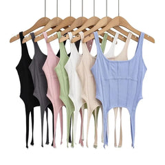 Scoop Neck Cropped Bustier Top