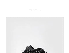 Square Toe Lace-Up Platform Derby Shoes
