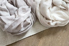 Plain Fringed Linen Cotton Shawl