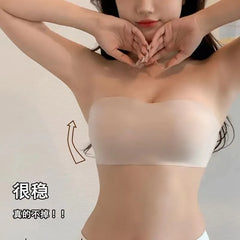 Plain Seamless Wireless Bandeau Bra