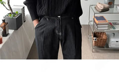 Cable-Knit Plain Polo Sweater