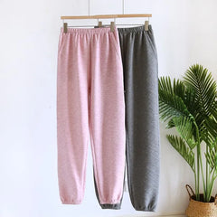 Couple Matching Elastic Waist Plain Harem Pajama Pants (Various Designs)