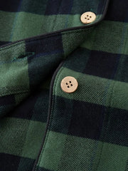 Couple Matching Pajama Set: Long-Sleeve Plaid Top + Pants