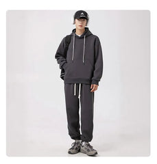 Couple Matching Set: Plain Hoodie + Sweatpants