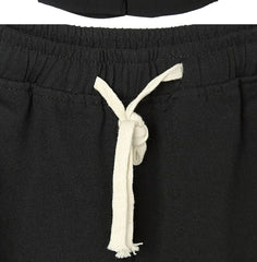 Drawstring Waist Washed Denim Shorts