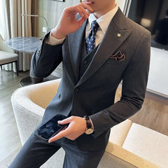 Set: Button-Up Plain Blazer + Dress Pants