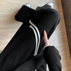 High Waist Plain Wide Leg Sweatpants