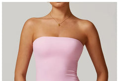Plain Crop Sports Tube Top
