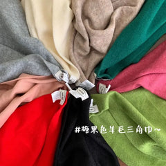 Plain Triangle Wool Scarf