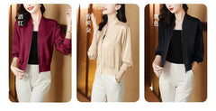 Plain Zip Bomber Jacket