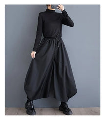Drawstring Waist Plain Culottes
