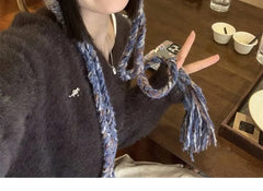 Pom Pom Knit Trapper Hat