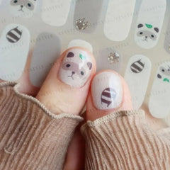 Lucky Raccoon Nails Art Stickers