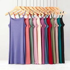 [XL-8XL] Plain Slip Dress