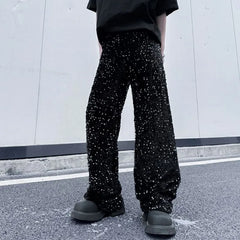 High Waist Sequined Wide Leg Pants